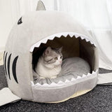 Shark Cave Bed for Small Dogs & Cats - My Dog Flower